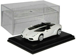 �y���������z�z�r�[�@�͌^�ԁ@�ԁ@���[�V���O�J�[ �����{���M�[�j�K�����h�R���Z�v�g�x�[�X���f���V���[�P�[�X�J�u���I��lamborghini gallardo concept s cabriolet blanc avec socle et vitrine 143 model