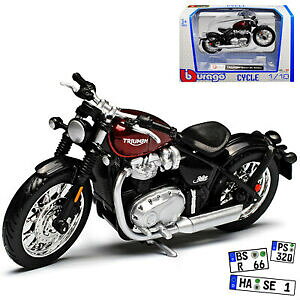 yzzr[@͌^ԁ@ԁ@[VOJ[ I[goCftriumph bonneville bopper fonce rouge 118 bburago modele moto avec ou sans
