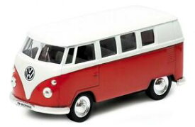 【送料無料】ホビー　模型車　車　レーシングカー マイクロバスモデルvw microbus 1962 rougeblanc, welly auto modele ca1 3 8, neuf