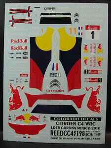 �y���������z�z�r�[�@�͌^�ԁ@�ԁ@���[�V���O�J�[ �f�J�[���V�g���G�������[�u�����[���L�V�R�V�e�B�R�����hdecals 143 citroen c4 wrc 1 sloeb rallye mexico 2010 colorado 43198