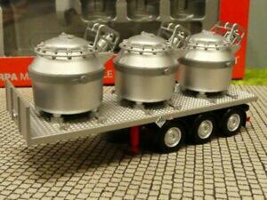 �y���������z�z�r�[�@�͌^�ԁ@�ԁ@���[�V���O�J�[ �A���~�j�E��187 herpa remorque avec 3 aluminium tiegeln argent