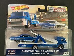 �y���������z�z�r�[�@�͌^�ԁ@�ԁ@���[�V���O�J�[ �z�b�g�z�C�[���M���V�[�J�X�^���t�H�[�h�`�[���g�����X�|�[�ghot wheels personnalise galaxie 500 64 et ford c800 team transport flf56956f 1