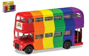 yzzr[@͌^ԁ@ԁ@[VOJ[ oXhoXmodellino autobus bus corgi london bus raimbow peace and love 164