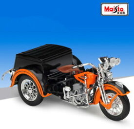 【送料無料】ホビー　模型車　車　レーシングカー ハーレーダビッドソンオートバイモデルオレンジmaisto 118 harley davidson 1947 servicar metal motorcycle model orange