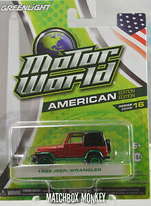 yzzr[@͌^ԁ@ԁ@[VOJ[ O[}VW[vO[GWbh2016 greenlight vert rare machine 1992 jeep wrangler rouge moteur world rigide