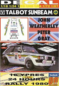 �y���������z�z�r�[�@�͌^�ԁ@�ԁ@���[�V���O�J�[ �f�J�[���^���{�b�g�T���r�[�����[�^�X�W�����C�[�v�������[decal talbot sunbeam lotus john weatherley ypres rally 1980 02