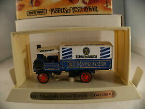 �y���������z�z�r�[�@�͌^�ԁ@�ԁ@���[�V���O�J�[ �}�b�`�{�b�N�X���[�N�V���[�X�`�[�����S��oamatchbox ygb12 1917 yorkshire steam wagon lowenbrau en boite mib