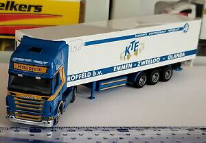 yzzr[@͌^ԁ@ԁ@[VOJ[ gbNg[[XJjAgbvCgX|[gXP[zawm 73670 camion semi trailer scania r topline kte transport scale 187 ho neuf