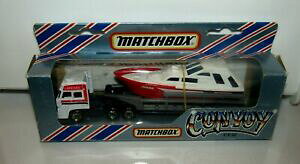 �y���������z�z�r�[�@�͌^�ԁ@�ԁ@���[�V���O�J�[ �}�b�`�{�b�N�Xmatchbox convoy cy22 power launch boat transporter en parfait etat, dans sa boite