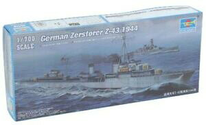 yzzr[@͌^ԁ@ԁ@[VOJ[ hCcvX`bNLbgfgerman destroyer zerstorer z43 1944 battleship plastic kit 1700 model