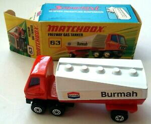 �y���������z�z�r�[�@�͌^�ԁ@�ԁ@���[�V���O�J�[ �}�b�`���K�X�^���J�[matchbox no 63 freeway gas tanker burmah