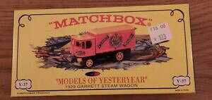 �y���������z�z�r�[�@�͌^�ԁ@�ԁ@���[�V���O�J�[ �X�`�[�����S���}�b�`���f��edition limitee matchbox models of yesteryear y37 1929 garrett steam wagon