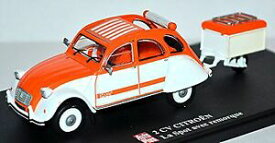 【送料無料】ホビー　模型車　車　レーシングカー シトロエントレーラースポットホワイトオレンジcitroen 2cv spot avec remorque 1976 143 blanc orange