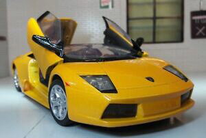 yzzr[@͌^ԁ@ԁ@[VOJ[ XP[{M[jVGS[hX^[~j`AJ[124 echelle lamborghini murcielago roadster jaune motormax voiture miniature