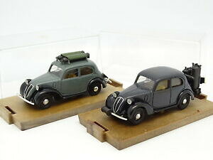 【送料無料】ホビー 模型車 車 レーシングカー フィアットバッチbrumm 143 lot de 2 fiat 508 gazogene