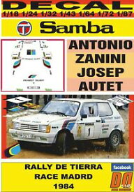 【送料無料】ホビー　模型車　車　レーシングカー デカールアントニオラリーレースマドリードdecal talbot samba antonio zanini rally tierra race madrid 1984 02
