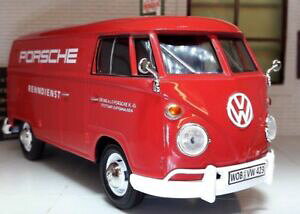 yzzr[@͌^ԁ@ԁ@[VOJ[ XP[Cbh|VF@flgb 124 echelle vw t1 parebrise divise rouge porsche livraison van modele 1962