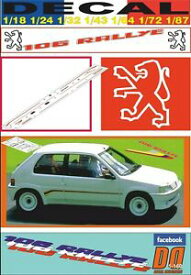 【送料無料】ホビー　模型車　車　レーシングカー デカールプジョーラリーdecal peugeot 106 rallye phase i 1993 01