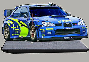 �y���������z�z�r�[�@�͌^�ԁ@�ԁ@���[�V���O�J�[ �I�[�g�T���l�C�������[�N���b�Nauto rallye miniature, subaru wrc01 en horloge