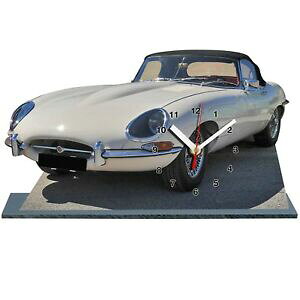 yzzr[@͌^ԁ@ԁ@[VOJ[ WK[x[X~j`Aauto jaguar type e, en horloge miniature sur socle 01