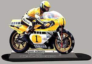 yzzr[@͌^ԁ@ԁ@[VOJ[ ~j`AI[goCPj[o[c}ngmoto miniature, kenny roberts, yamaha, moto gp en horloge, 01