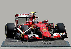 yzzr[@͌^ԁ@ԁ@[VOJ[ ~j`ANbNtH[~L~CRltF[horloge miniature, formule 1 2015, kimi raikkonen, ferrari f1, 01