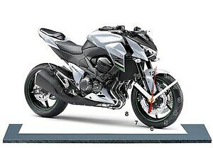 yzzr[@͌^ԁ@ԁ@[VOJ[ ~j`ANbNmoto kawasaki z80002 en horloge miniature sur socle