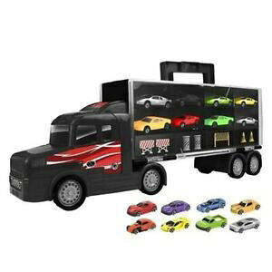 【送料無料】ホビー 模型車 車 レーシングカー スーツケースキャリアトラックcamion de transporteur de voiture valise teamsterz avec 8 voitures
