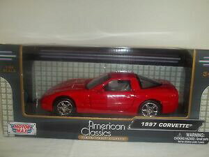 【送料無料】ホビー 模型車 車 レーシングカー ボックスエンジンコルベットレッドmoteur max 73210 corvette 1997 rouge 124 neuf en boite