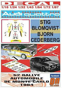yzzr[@͌^ԁ@ԁ@[VOJ[ fJ[AEfBNgeJdecal audi quattro a2 sblomqvist rmontecarlo 1984 2nd 02