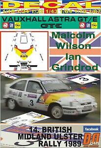 �y���������z�z�r�[�@�͌^�ԁ@�ԁ@���[�V���O�J�[ �f�J�[���{�N�\�[���A�X�g���E�B���\���A���X�^�[���^�C�Adecal vauxhall astra gte mwilson ulster r 1989 dnf 01