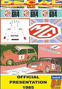 �y���������z�z�r�[�@�͌^�ԁ@�ԁ@���[�V���O�J�[ �f�J�[��decal mg metro 6r4 icial presentation 1985 02