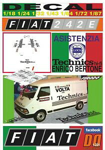 �y���������z�z�r�[�@�͌^�ԁ@�ԁ@���[�V���O�J�[ �f�J�[���t�B�A�b�g�����`�A�e�N�j�N�X�{���^decal fiat 242 asistenzia lancia technics volta 1986 01