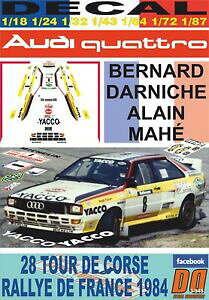 yzzr[@͌^ԁ@ԁ@[VOJ[ fJ[AEfBNgc[hRX^CAdecal audi quattro a2 bdarniche tour de corse 1984 dnf 02
