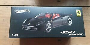 yzzr[@͌^ԁ@ԁ@[VOJ[ tF[XpC_[}ezbgzC[G[g143 ferrari 458 spider en noir, mattel hot wheels elite
