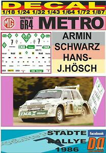 �y���������z�z�r�[�@�͌^�ԁ@�ԁ@���[�V���O�J�[ �f�J�[�������[decal mg metro 6r4 armin schwarz stadte rallye 1986 02