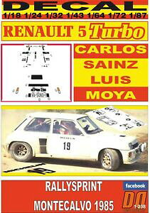 �y���������z�z�r�[�@�͌^�ԁ@�ԁ@���[�V���O�J�[ �f�J�[�����m�[�^�[�{decal renault 5 turbo csainz rallysprint montecalvo 1985 winner 02