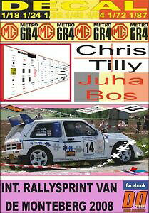 �y���������z�z�r�[�@�͌^�ԁ@�ԁ@���[�V���O�J�[ �f�J�[�������[decal mg metro 6r4 jbos rally monteberg 2008 02