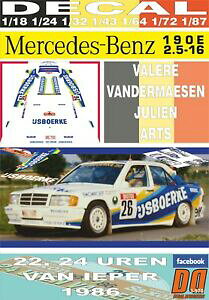 �y���������z�z�r�[�@�͌^�ԁ@�ԁ@���[�V���O�J�[ �f�J�[�������Z�f�X�x���c�C�[�v�����^�C�Adecal mercedes benz 190 e 23 16v vvandermaesen ypres 24 hours r 1986 dnf 01