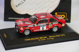 【送料無料】ホビー　模型車　車　レーシングカー ネットワークフォードエスコート＃ixo ford escort mkii 6 winner rac 1976 143