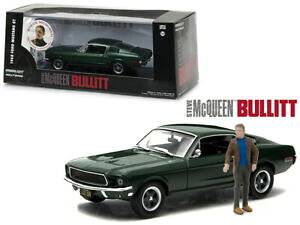 【送料無料】ホビー 模型車 車 レーシングカー フォードムスタングgreenlight 143 864333 1968 ford mustang gt bullitt avec figurine