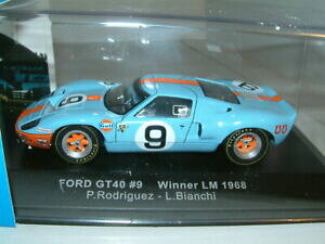 yzzr[@͌^ԁ@ԁ@[VOJ[ tH[h}rALlbg[N143 ford gt40 9 le mans vainqueur 1968, rodrigguezbianchi ixo lm1968