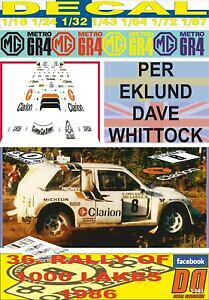 �y���������z�z�r�[�@�͌^�ԁ@�ԁ@���[�V���O�J�[ �f�J�[��decal mg metro 6r4 per eklund 1000 lakes r 1986 7th 02