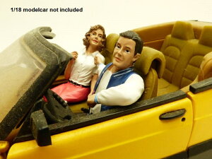 yzzr[@͌^ԁ@ԁ@[VOJ[ JbvhCoAvZbgset de 2 figurines couple assis chauffeur amp; passager 118 b