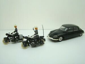 �y���������z�z�r�[�@�͌^�ԁ@�ԁ@���[�V���O�J�[ �V�g���G���o�C�J�[minialuxe citroen ds 21 avec motards de la gendarmerie 132 jouet ancien