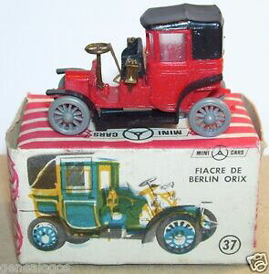 �y���������z�z�r�[�@�͌^�ԁ@�ԁ@���[�V���O�J�[ �z�X�y�C���x�������I���b�N�Xoriginal anguplas mini cars ho 187 made spain fiacre de berlin orix 1907 ref 37