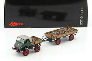 yzzr[@͌^ԁ@ԁ@[VOJ[ g[[|egO[uEfunimog u401 avec remorque et pommes de terre vert braun 143 schuco