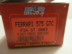【送料無料】ホビー　模型車　車　レーシングカー フェラーリプレスバージョンbbr 143 ferrari 575 gtc fia gt 2003 press version pj317