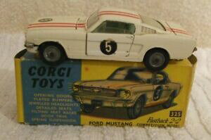 �y���������z�z�r�[�@�͌^�ԁ@�ԁ@���[�V���O�J�[ �R�[�M�[�r���e�[�W���f���t�H�[�h�}�X�^���Oocorgi vintage boxed modele ** ford mustang competition voiture ** no 325utilise