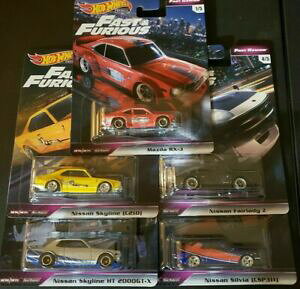 �y���������z�z�r�[�@�͌^�ԁ@�ԁ@���[�V���O�J�[ �S���^�C���Z�b�ghotwheels fast amp; furious rembobinage ensemble complet de cinq pneus en caoutchouc